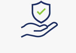 hand holding insurance shield