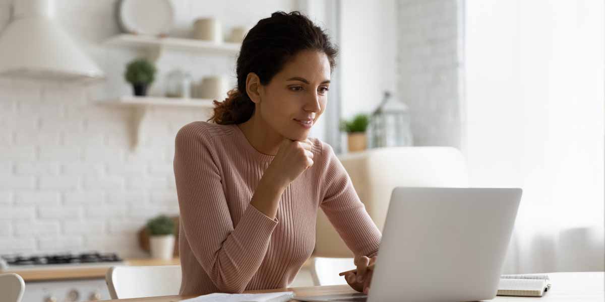 appraisal profession using a computer to watch trending topic webinar